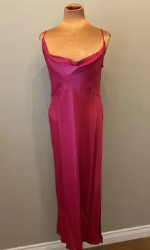 Burgundy Anthropologie slip dress 