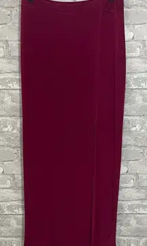 MABLE Raspberry High Slit Maxi Skirt