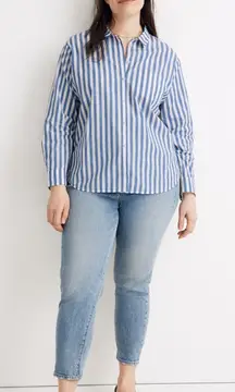 Madewell Oversized Ex-Boyfriend Shirt in Mullins Stripe