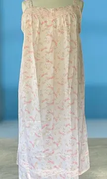 NWT!Croft & Barrow Pink Dragon Fly Cotton Nightgown Size 2X