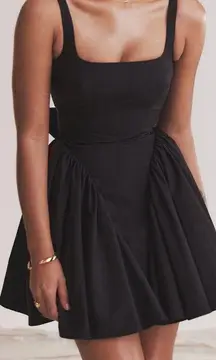 HOUSE OF CB XL D-DD‎  'Florianne' Black Bow Mini Dress NWOT