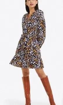 Draper James Lucinda Popover Dress in Fall Field Flowers