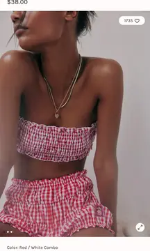 Seersucker Smocked Bandeau