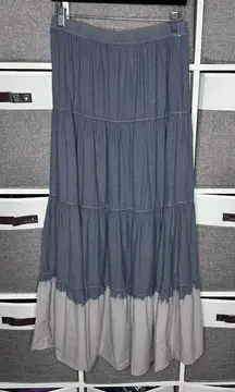 Gypsy 05 Tiered Gathered Boho Style Skirt Size Small
