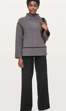 Lululemon Black On The Fly Wide Leg Woven Pant 8