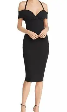 Nookie Athena Halter Midi Dress Black NWT‎ Medium