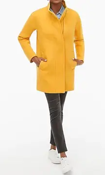 J Crew City Peacoat Bronzed Ochre Mustard Yellow