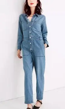 Madewell New W/Tags  Denim Relaxed Coverall Jumpsuit Jean XXL