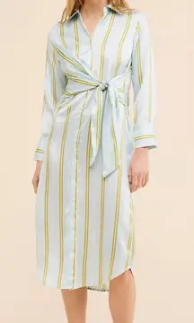 Rails Lacey Shirt Dress Honeydew Stripe