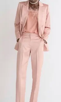 NWT JCrew Kate Straight Leg Satin Dress Pants Peach Pink 8T