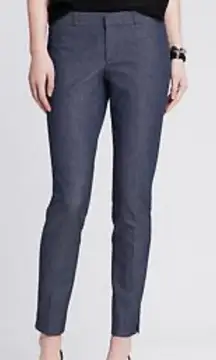 Banana Republic Navy Sloan Fit Pants 12 Cotton Blend Stretch Neutral Office
