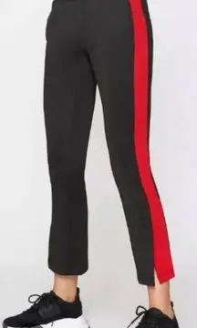 Pam & Gela Tuxedo Stripe Scuba Track Pants Black/Red