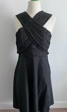 Carven dress size 6 black halter 42 10