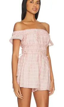 Tularosa Revolve Julianna Romper in Blush Pink Stripe‎ Sz XS $228