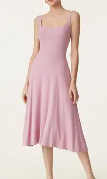 NWT OGL Square Neck Flowy New Airy Brami Midi Dress size XS Rose Mauve