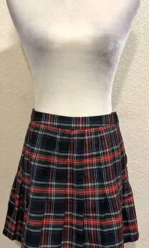 Plaid Mini Pleated Skirt