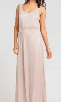 NWT  Kendall Mauve Glimmer Maxi Dress