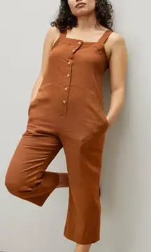 Everlane Burnt Orange The Linen Jumpsuit Size 00‎