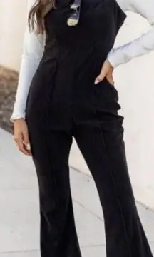 Corduroy Flared Overalls