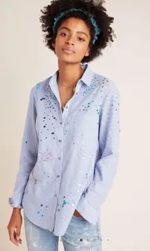 Anthropologie Sequin Buttondown Shirt