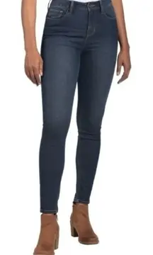 Natural Reflections High Rise Slim Leg Dark Wash Denim Jeans 