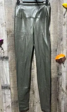 Sz S Daria Dark Olive Faux Leather Leggings Aritzia