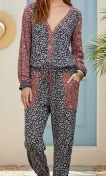 Free People Y2K Leia Floral Jumpsuit Village Country Style Boho Cottagecore Sz S