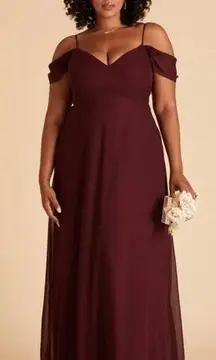 BIRDY GREY Devin Convertible Chiffon Dress In Cabernet