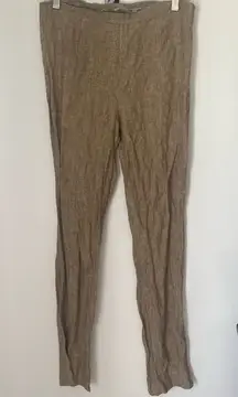 Peace of Cloth tan 100% linen pants size 2