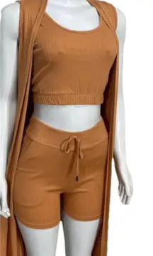 3pc long cardigan set