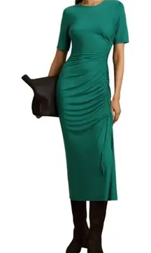 Reiss Rose Ruched Jersey Dress