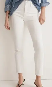 NEW Madewell Stovepipe Jeans in Pure White,‎ 25