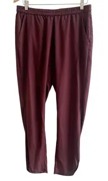Marine Layer Allison Pant Curve Hem Pants Size Large Brown Pull On Beach Hip