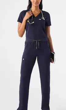 Figs Kade Cargo Scrub Pants in Navy, Size Large