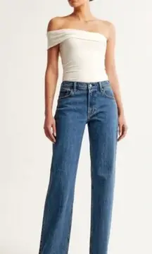 ABERCROMBIE & FITCH | 90s Baggy Low Rise Jeans Medium Wash| Size 34 / 18