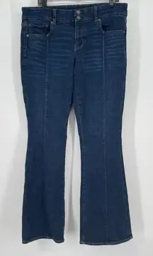 American Eagle Curvy Kick Boot Cut Jeans - Dark Blue