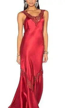 LPA Revolve Satin Lace Maxi Dress