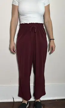 Joy Lab Maroon Ankle Wide Leg Casual Pants Size Small