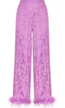NWT Nocturne Feathered Pants‎ in
Lilac Sz XS $414
