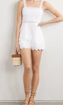 Charo Ruiz Ibiza Zuma Crocheted  Broderie Anglaise Romper