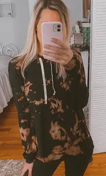 Tie Dye Black Hoodie