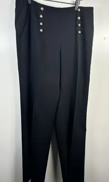 Vince Camuto Womens Pants Black Size 8‎ High Rise Career Pant Polyester Blend