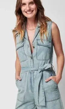 Utility Denim Romper NWT Button Down Sleeveless