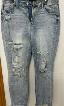 Paint Splatter Boyfriend Jeans