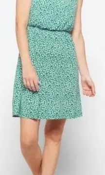 Tasha Dress Green Floral Summer Sleeveless Cross Back Size S