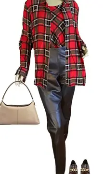 ILYSE HART LTD ORANGE & OLIVE TWIN SHIRT SET NWT (M)