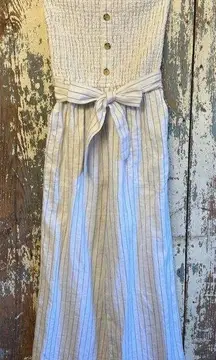 Abercrombie and Fitch Striped Linen Jumpsuit size Small