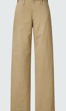 Uniqlo U High-Waisted Straight Jeans NWT 100% Cotton Khaki Color Size 10