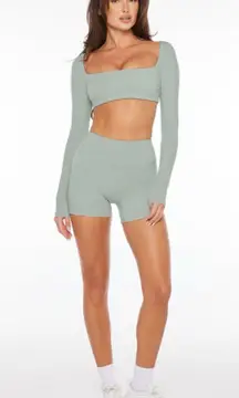 CSB Crop Shop Boutique Freedom Scrunch Shorts 6" | Mineral