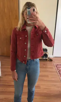 Red Jean Jacket